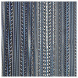 Baumwollsatin Paisley mit Streifen royal