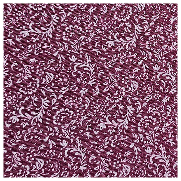 Baumwolle florales Muster Halbdruck in brombeere