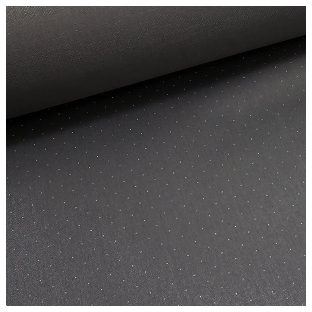 Baumwollsatin Tupfen anthrazit