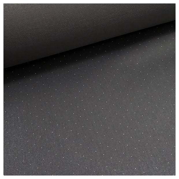 Baumwollsatin Tupfen anthrazit