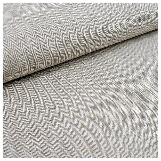 Leinen Fischgrät grün