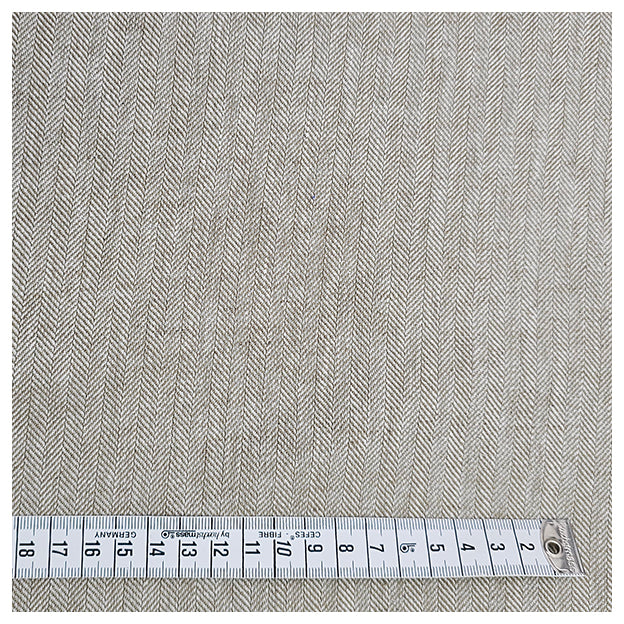 Leinen Fischgrät grün