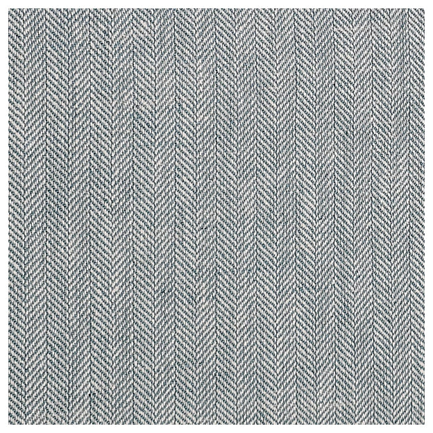 Leinen Fischgrät blaugrün