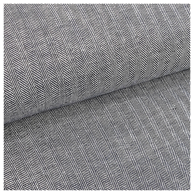 Leinen Fischgrät blau