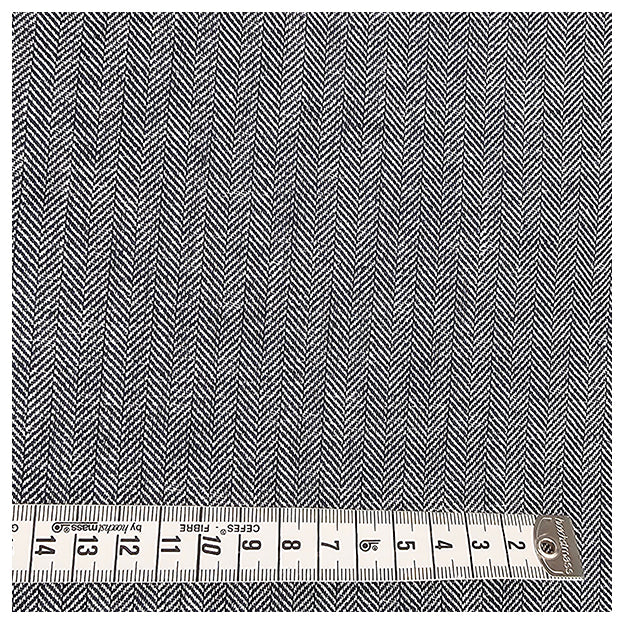 Leinen Fischgrät blau