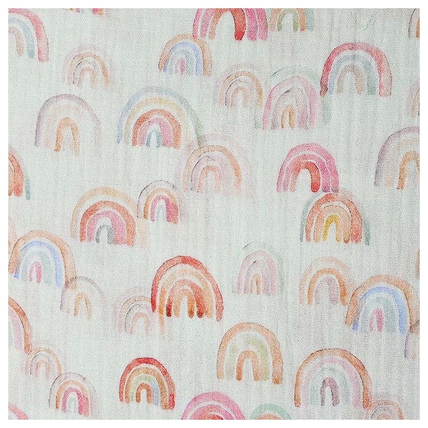 Stoffbox Musselin Regenbogen
