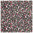 Baumwoll-Popelin Blümchen rosa und schwarz