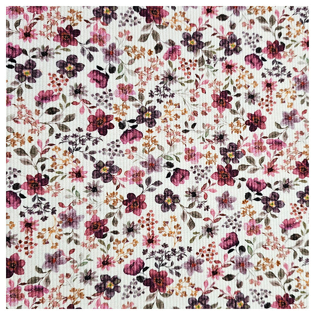 Rippjersey Digital Blumen bordeaux