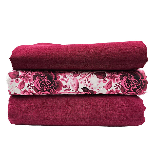 Trachten Stoffpaket cyclam mit Rosen Schürze