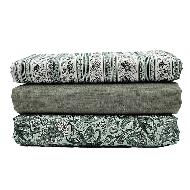 Trachten Stoffpaket in altgrün mit salbei und passender Schürze