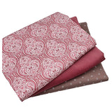 Trachten Stoffpaket in taupe und altrosa mit Schürze