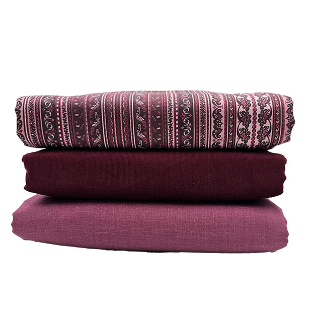 Trachten Stoffpaket Cord brombeer und bordeaux mit Schürze