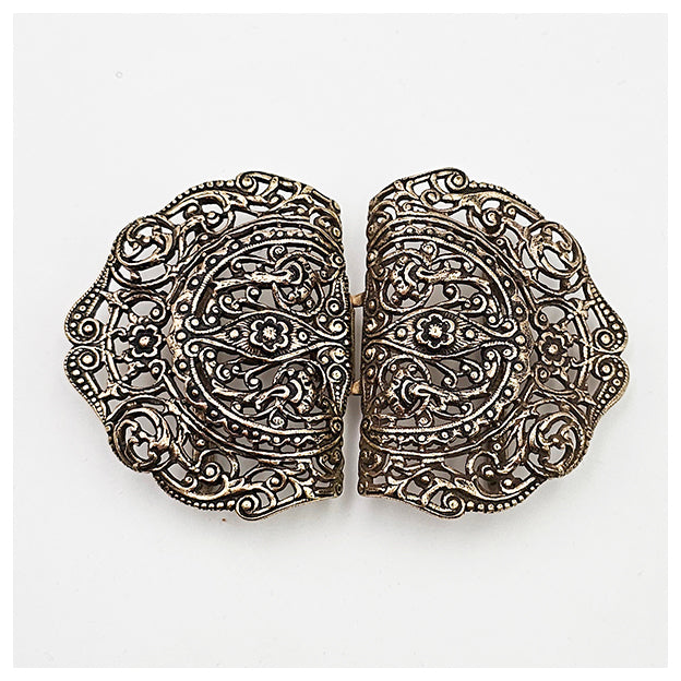 Dirndlschließe aus Metall altgold 50mm/80mm