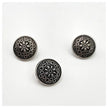 Metallknopf feines durchbrochenes Motiv mit Öse 18mm