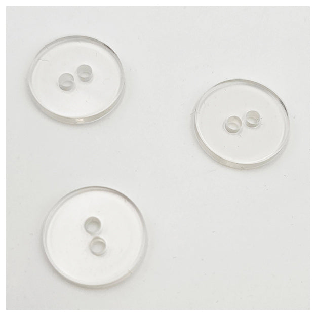 Kunststoffknopf Glasoptik in verschiedenen Größen