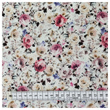 Baumwoll-Popelin Digital Rosen Pastell