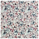 Baumwoll-Popelin Digital Rosen Pastell grau und rosa
