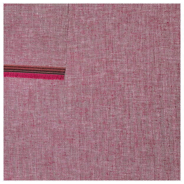 Leinen Fischgrät fuchsia