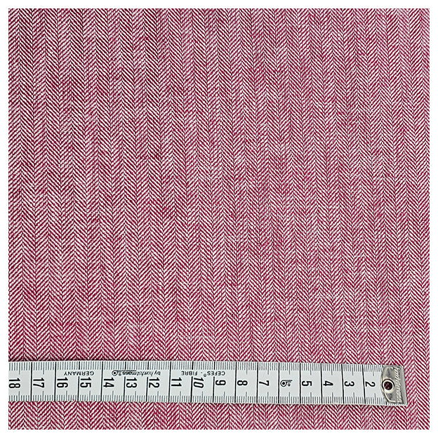 Leinen Fischgrät fuchsia