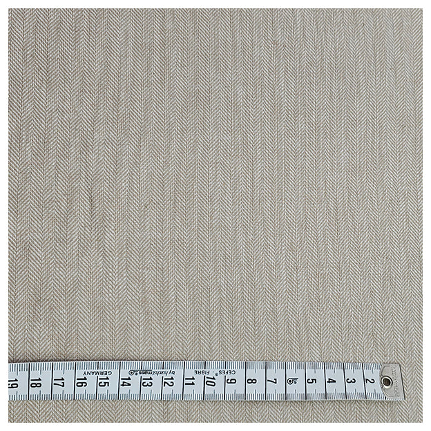 Leinen Fischgrät beige