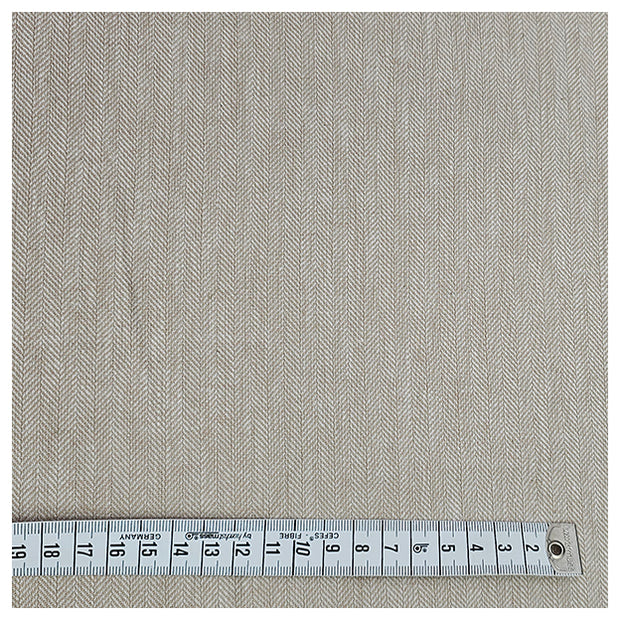 Leinen Fischgrät beige