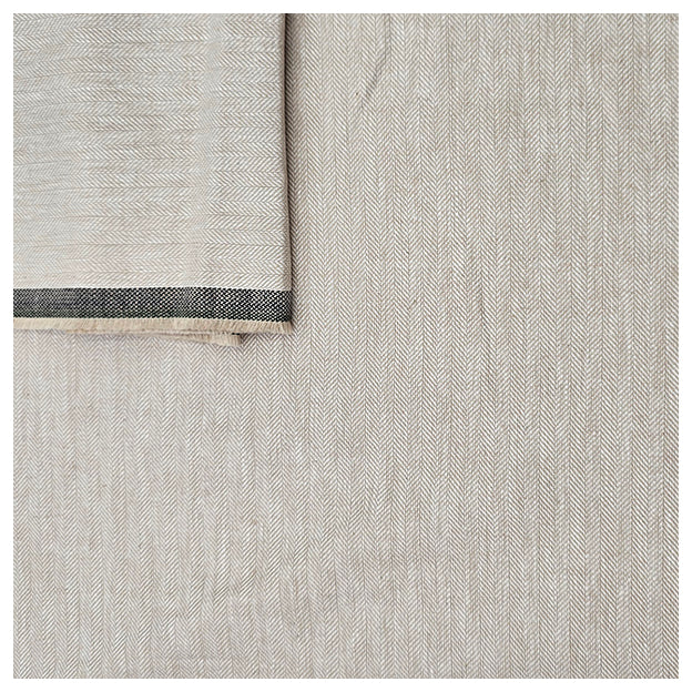 Leinen Fischgrät beige