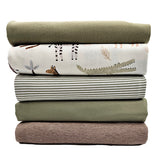 Stoffbox Jersey Safari mit Ottoman Jersey und Bündchen lindgrün