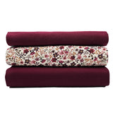 Jersey Stoffpaket Rippjersey Blumen und uni mit Bündchen