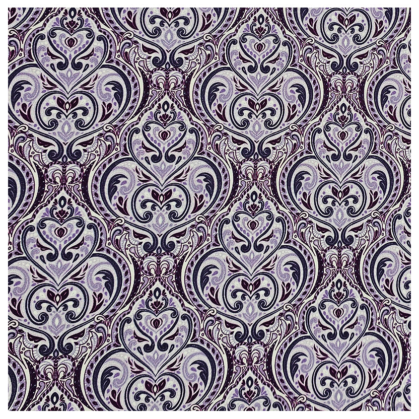 Baumwollsatin Siena Ornamente violett und lila