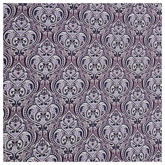 Baumwollsatin Siena Ornamente violett und lila