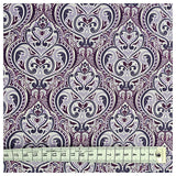 Baumwollsatin Siena Ornamente violett und lila