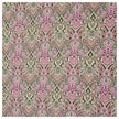 Baumwollsatin Siena Ornamente pink und grün