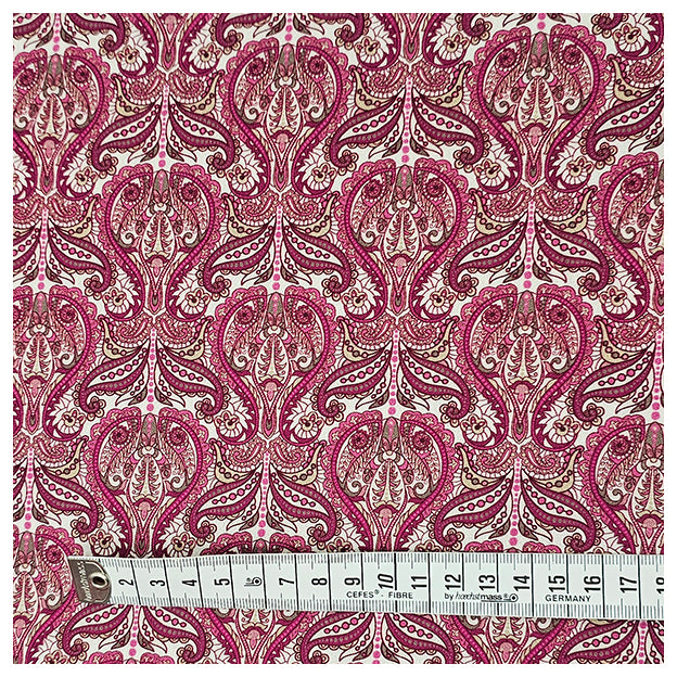 Baumwollsatin Siena Ornamente fuchsia