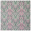 Baumwollsatin Siena Ornamente mint, rosa und grün