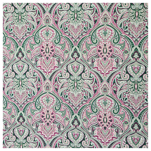 Baumwollsatin Siena Ornamente mint, rosa und grün