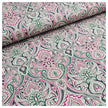 Baumwollsatin Siena Ornamente mint, rosa und grün