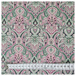 Baumwollsatin Siena Ornamente mint, rosa und grün