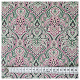 Baumwollsatin Siena Ornamente mint, rosa und grün