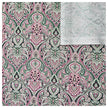 Baumwollsatin Siena Ornamente mint, rosa und grün