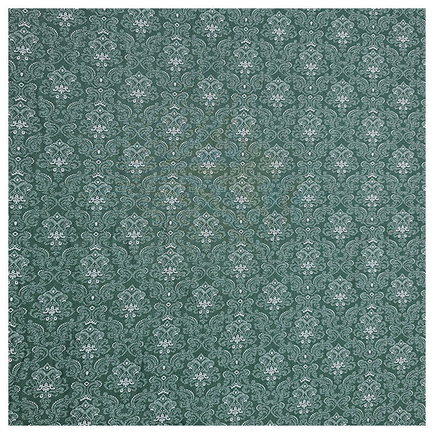 Baumwollsatin Halbdruck dunkelgrün und weiß