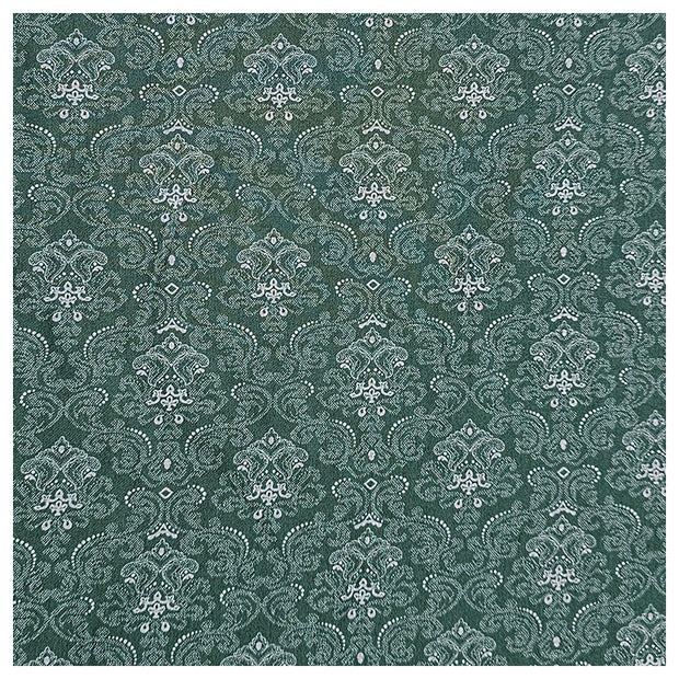 Baumwollsatin Halbdruck dunkelgrün und weiß