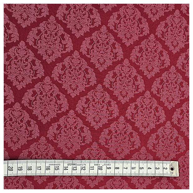 Baumwolle Ornament Halbdruck in purpurrot