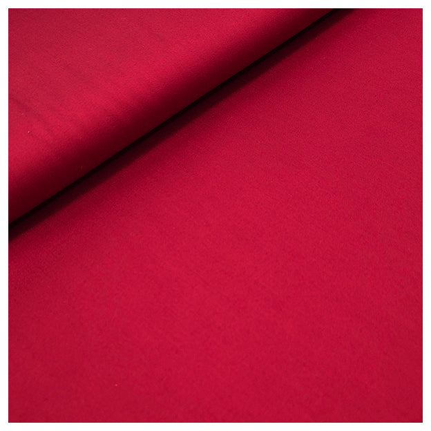 Baumwolle Satin uni fein rot