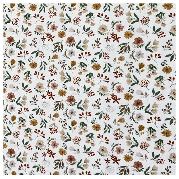 Jersey Stoffpaket Mille Fleur und streifen rosa mit Bündchen