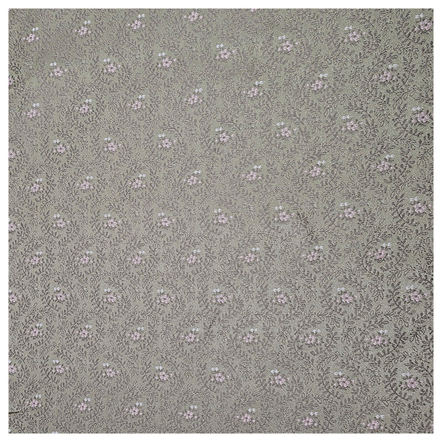 Jacquard Ornamente grün und rosa