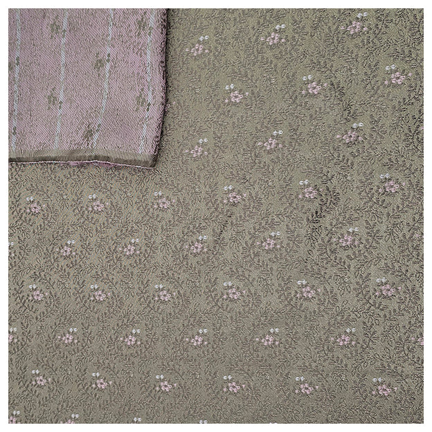 Jacquard Ornamente grün und rosa