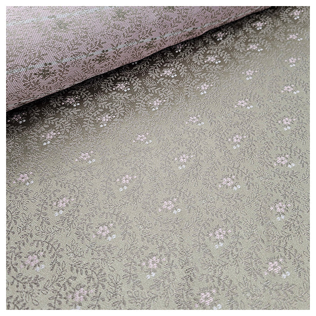 Jacquard Ornamente grün und rosa