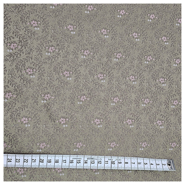 Jacquard Ornamente grün und rosa