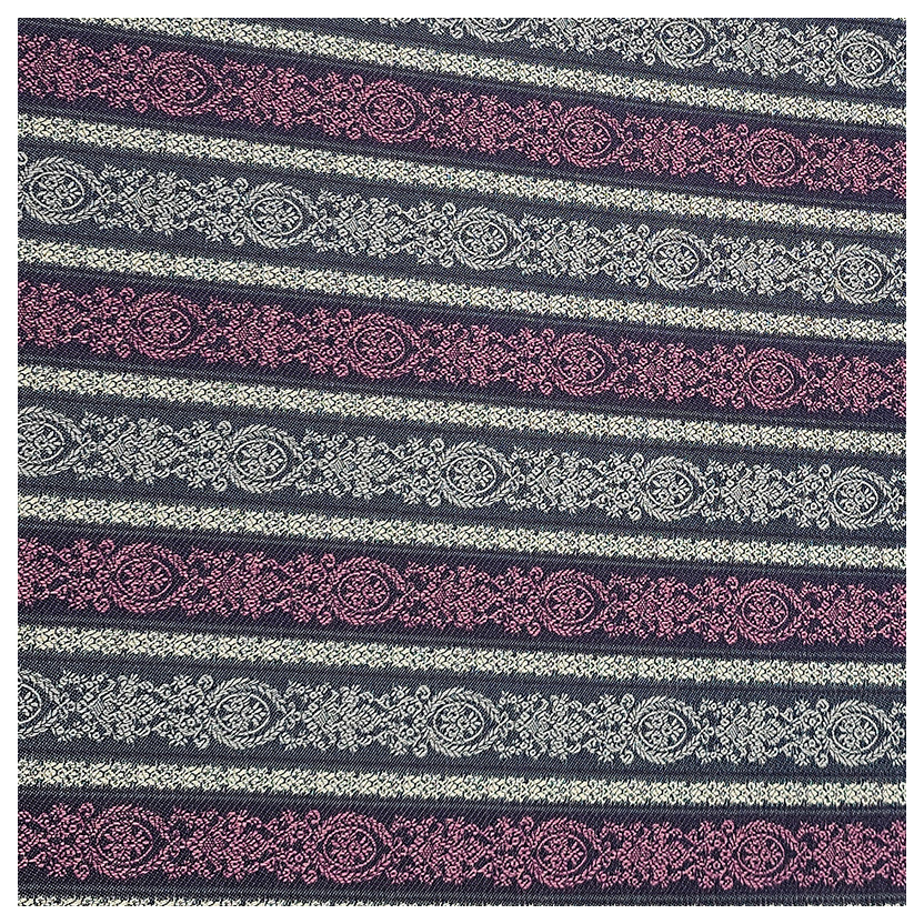 Jacquard Streifen in violett, grau, und navy
