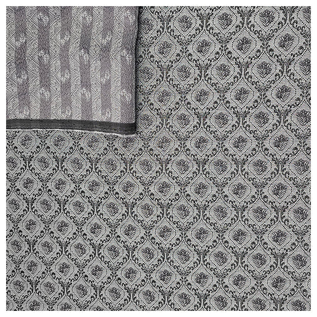 Jacquard Ornamente grau und dunkelgrau